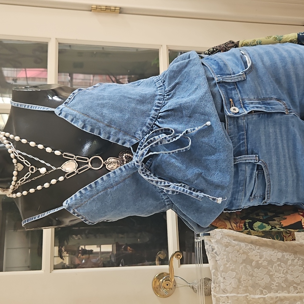Women's Blue Denim Top/Free People style!